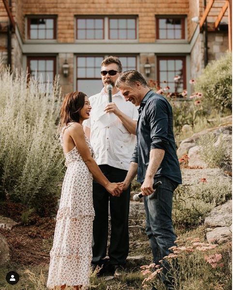 Darah Trang (left) and her husband Anson Mount (right) recreating their wedding